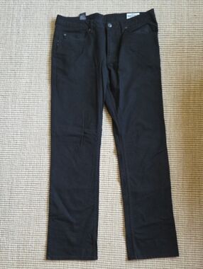 Buffalo David Bitton Black Slim Straight Stretch Pants